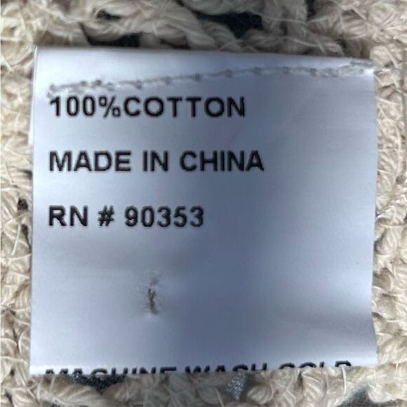 Rebellion Again Crop Top Women's Medium Ecru Crochet Macrame Halter Tie Boho - Picture 13 of 15